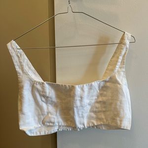 Reformation linen crop top